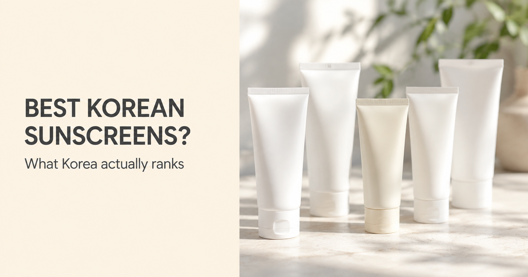 Editorial thumbnail for an article comparing viral Korean sunscreens with Hwahae and Olive Young rankings in August 2026
