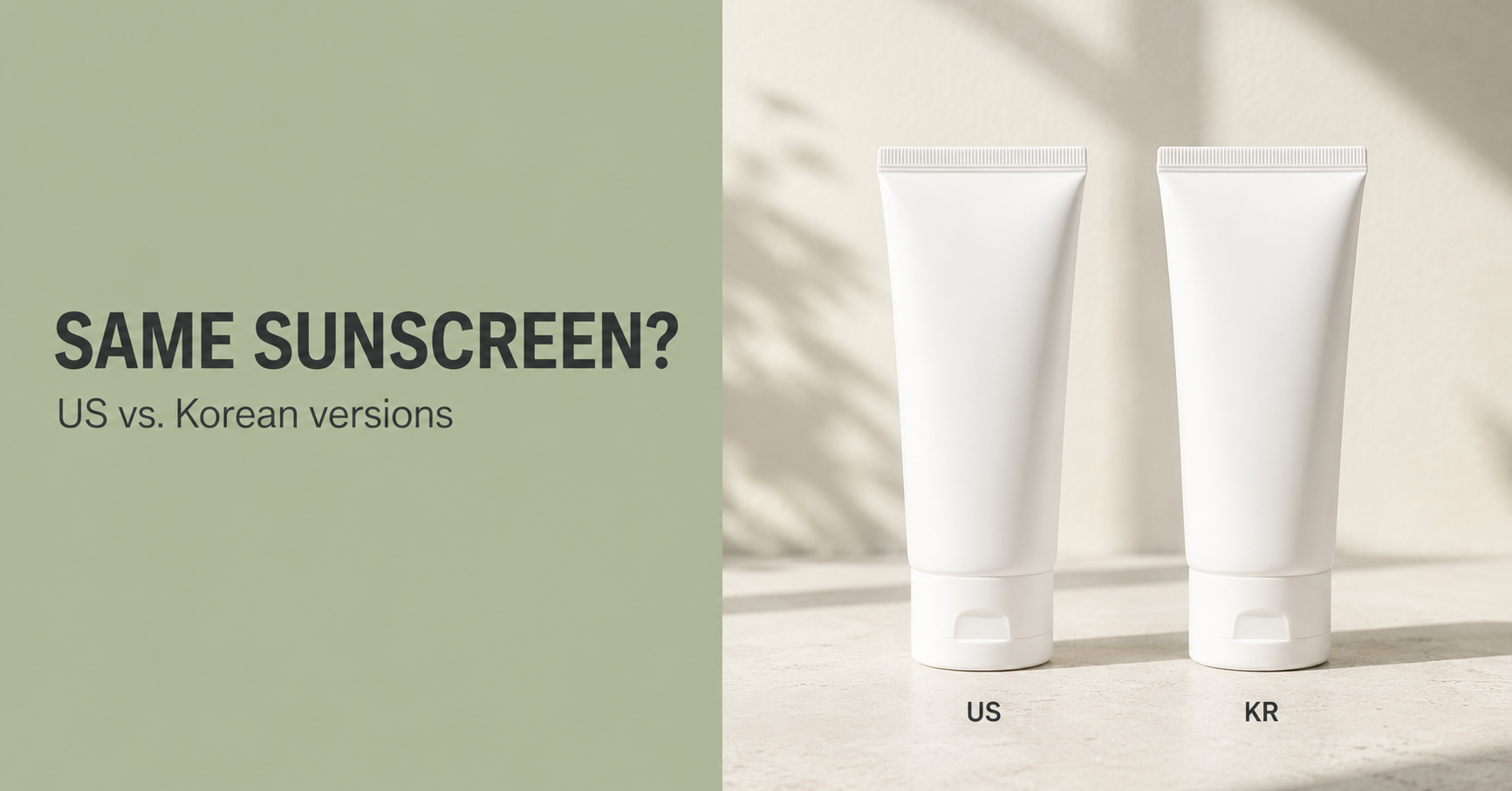 Editorial thumbnail comparing the US and Korean versions of Round Lab Birch sunscreen
